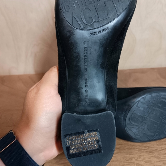 Attila Giusti Leombruni AGL Women's Kriston Heel Suede Pump Shoes Black 36.5 - Picture 10 of 11